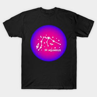 Aquarius Zodiac Sign Aura T-Shirt